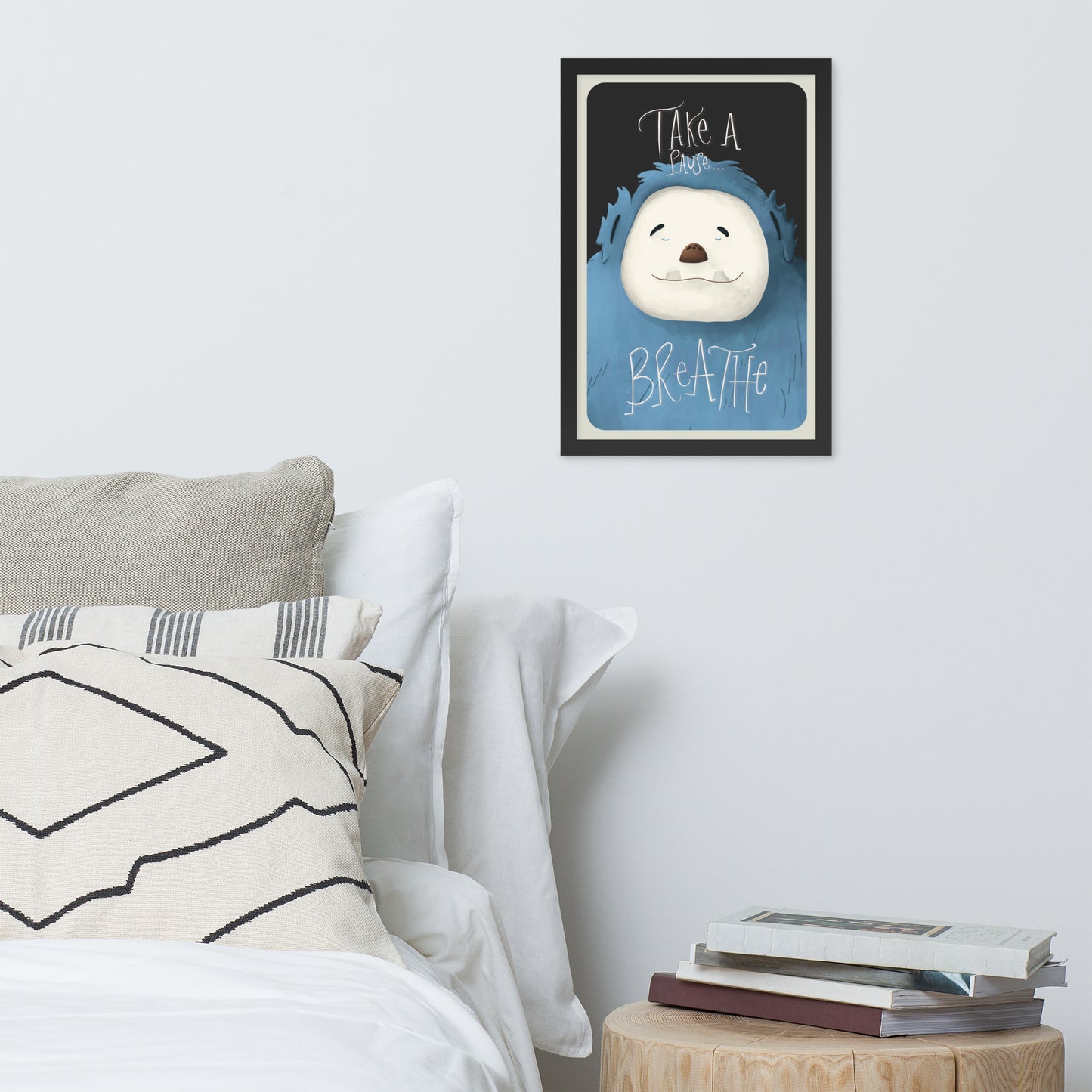 Frosty Blue - Take a Pause Framed poster