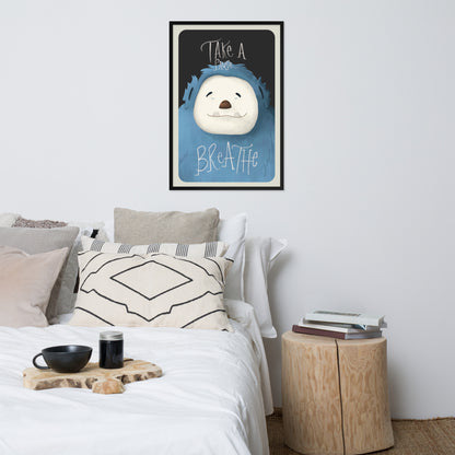 Frosty Blue - Take a Pause Framed poster