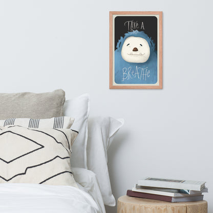 Frosty Blue - Take a Pause Framed poster