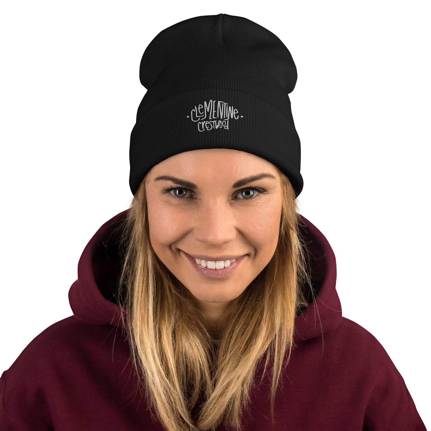 Clementine Crestwood - Chilly Nights Embroidered Beanie