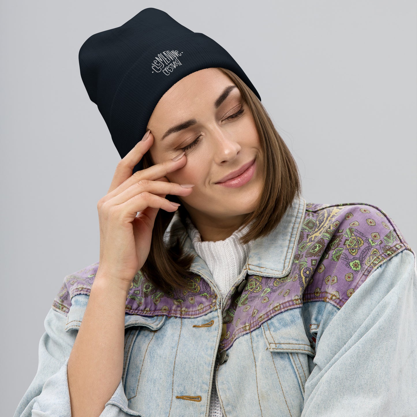 Clementine Crestwood - Chilly Nights Embroidered Beanie