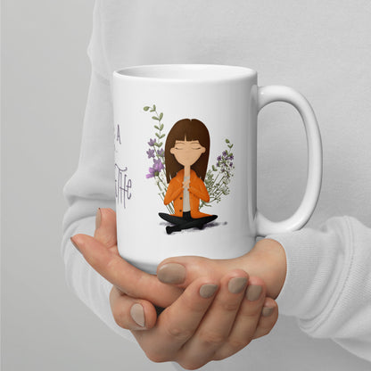 Clementine Crestwood -  Meditation Coffee and Tea Mug - White